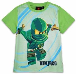 LEGO® tricou de bumbac pentru copii culoarea verde, cu imprimeu PPYH-TSB08D_77X