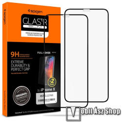 Spigen APPLE iPhone 11 Pro, X, Xs, SPIGEN TR SLIM üvegfólia, 2db, 0.3mm, 9H, Fekete (057GL23120)