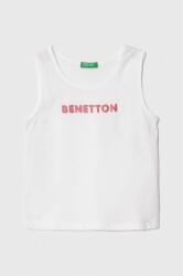 Benetton top din bumbac pentru copii culoarea alb PPYH-TSG0BJ_00X