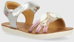 Shoo Pom sandale din piele pentru copii GOA TOUCAN culoarea argintiu PPYH-OBG0SF_SLV