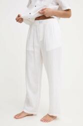 Calvin Klein Underwear pantaloni pijama bumbac culoarea bej, bumbac, 000QS7140E PPYH-BID20I_01X