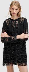 AllSaints rochie din amestec de in NOUSH EMB DRESS culoarea negru, mini, drept, WD591Z PPYH-SUD2H6_99X