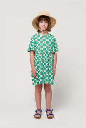 Bobo Choses rochie din bumbac pentru copii culoarea verde, mini, evazati PPYH-SUG0GG_77X