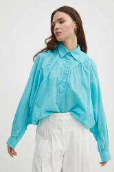 Sisley bluza din bumbac femei, neted PPYH-BDD0AD_55X