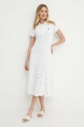 Ralph Lauren rochie culoarea alb, maxi, evazați, 211935606 PPYH-SUD1DB_00X