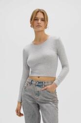 Saint Body bluza CROP TOP GREY femei, culoarea gri, melanj, SB. 531 PPYH-BDD0JY_90X (SB.531)