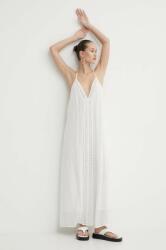 Superdry rochie culoarea alb, maxi, evazati PPYH-SUD1SF_00X