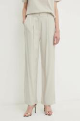 Sisley pantaloni femei, culoarea bej, drept, high waist PPYH-SPD0RE_80X