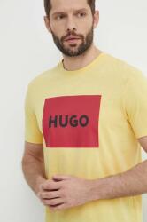 Hugo tricou din bumbac bărbați, culoarea galben, cu imprimeu 50467952 PPYY-TSM27H_11X