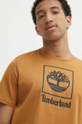 Timberland tricou din bumbac barbati, culoarea maro, cu imprimeu, TB0A5QSPP471 PPYH-TSM2F2_88X