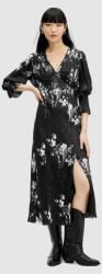 AllSaints rochie ANI IONA DRESS culoarea negru, midi, evazati, W003DA PPYH-SUD2D8_99X