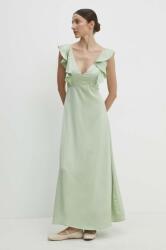 ANSWEAR rochie culoarea verde, maxi, evazati BBYH-SSD04H_77X