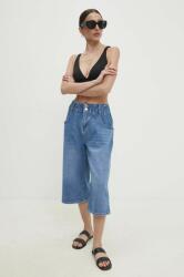 Answear Lab pantaloni scurti jeans femei, neted, high waist BBYH-SZD049_55X