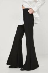 Max&Co MAX&Co. pantaloni femei, culoarea negru, evazați, high waist 2416130000000 PPYH-SPD0H3_99X