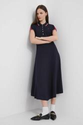 Tommy Hilfiger rochie culoarea bleumarin, midi, evazați WW0WW41269 PPYH-SUD0NL_59X