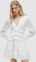 AllSaints rochie ZORA DRESS culoarea alb, mini, evazati, WD462Y PPYH-SUD2H9_00X