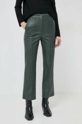 Max Mara Leisure pantaloni femei, culoarea verde, mulată, high waist 2416780000000 PPYH-SPD0CU_79X