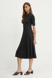 Ralph Lauren Lauren Ralph rochie culoarea negru, midi, evazați 200889071 PPYH-SUD0SK_99X