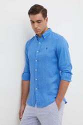 Ralph Lauren cămașă de in bărbați, cu guler button-down, slim 710829443 PPYX-KDM04U_55A