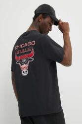 New Era tricou din bumbac barbati, culoarea negru, cu imprimeu, CHICAGO BULLS PPYH-TSM28Y_99X