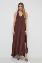 TWINSET rochie culoarea maro, maxi, oversize PPYH-SUD17M_89X