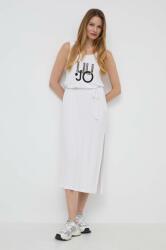 LIU JO rochie culoarea alb, maxi, oversize PPYH-SUD11S_00X