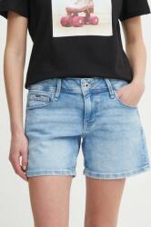 Pepe Jeans pantaloni scurti jeans RELAXED SHORT MW femei, neted, high waist, PL801109MP2 PPYH-SZD07A_50X