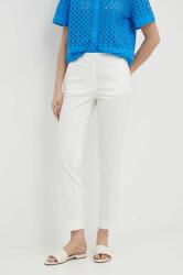 Sisley pantaloni femei, culoarea bej, drept, medium waist PPYH-SPD0RD_01X