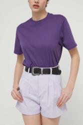 Tommy Jeans pantaloni scurți femei, culoarea violet, uni, high waist, DW0DW17775 PPYH-SZD0K6_04X