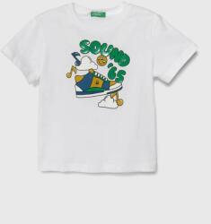 Benetton tricou de bumbac pentru copii culoarea alb, cu imprimeu PPYH-TSB0DP_00X