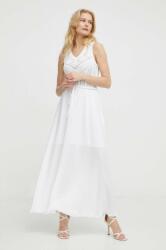 TWINSET rochie culoarea alb, maxi, evazati PPYH-SUD0D5_00X