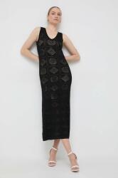 TWINSET rochie culoarea negru, maxi, mulata PPYH-SUD0D6_99X