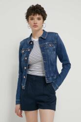 Tommy Jeans geacă din denim femei, culoarea bleumarin, de tranziție, DW0DW17959 PPYH-KUD0O0_59J