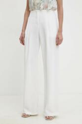 Answear Lab pantaloni femei, culoarea alb, lat, high waist BBYH-SPD03S_00X