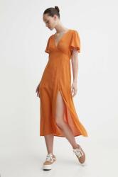 Billabong rochie culoarea portocaliu, midi, drept, EBJWD00134 PPYH-SUD171_22X