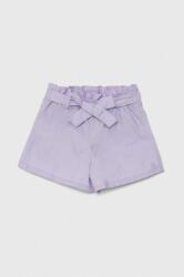 United Colors of Benetton pantaloni scurți din bumbac pentru copii culoarea violet, neted PPYH-SZG03G_04X