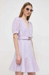 TWINSET rochie din amestec de in culoarea violet, mini, evazati PPYH-SUD0D8_04X
