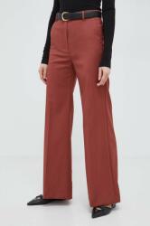 Weekend Max Mara pantaloni de lână culoarea roșu, evazați, high waist 2415130000000 PPYH-SPD0F2_92X