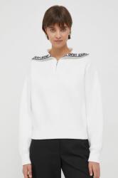 DKNY pulover femei, culoarea alb, călduros, cu guler PPYH-BLD01E_00X
