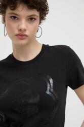 Vans tricou din bumbac PPYH-TSD1F2_99X (VN000GGQBLK1)