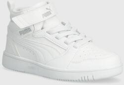 PUMA sneakers pentru copii Rebound V6 Mid AC+ PS culoarea alb 9BYX-OBK0ZN_00X