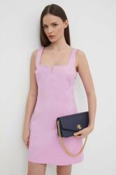 Sisley rochie culoarea violet, mini, evazati PPYH-SUD1EF_40X