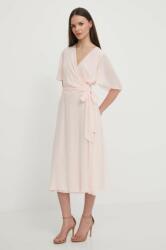 Ralph Lauren Lauren Ralph rochie culoarea roz, midi, evazată 250909381 PPYH-SUD0T0_30X (250909381)