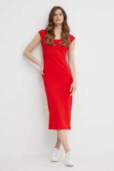 Tommy Hilfiger rochie culoarea roșu, midi, mulată, WW0WW41273 PPYH-SUD0OE_33X