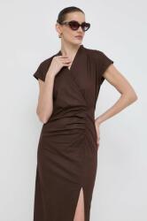 MARELLA rochie culoarea maro, midi, drept 2413220000000 PPYH-SUD1K2_89X