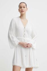 Superdry rochie culoarea alb, mini, evazati PPYH-SUD1SJ_00X
