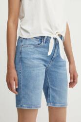 Pepe Jeans pantaloni scurti jeans SLIM SHORT MW femei, neted, medium waist, PL801120MN7 PPYH-SZD07P_55X