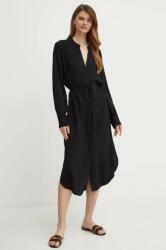 HUGO BOSS rochie culoarea negru, midi, oversize 9BYX-SUD06J_99X