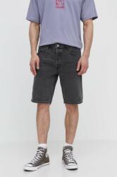 Superdry pantaloni scurti jeans barbati, culoarea gri PPYH-SZM0GH_90J