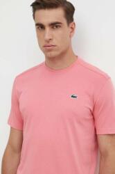 Lacoste tricou barbati, culoarea roz, neted 9B82-TSM601_30X